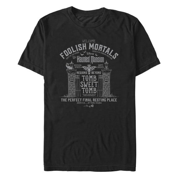 Men's Haunted Mansion Welcome Foolish Mortals Graphic T-Shirt