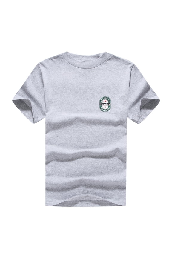 Men's Hawaii Hawaii Beer Hang Loose Print Crew Neck T Shirt L Navy