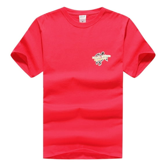 Men's Hawaii Honu Turtle Print Crew Neck T Shirt L White
