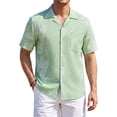 thumbnail image 1 of Hawaiian Shirts for Men Summer Short Sleeve Shirt Beach Vacation Aloha Hawaii Button Down Shirt L, 1 of 10