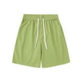 thumbnail image 1 of Men's Hawaiian Beach Shorts Casual Athletic Elastic Waist Drawstring Sweat Short Loose Fit Running Shorts with Pocket, 1 of 5