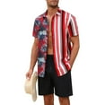 thumbnail image 1 of Men's Hawaiian Shirt 2 Pieces Sets Floral Short Sleeve Shirts And Shorts Summer Beach Outfits, 1 of 5