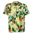 thumbnail image 1 of Men's Hawaiian Shirt Print Style Button Down Summer Beach Short Sleeve T-Shirt, Khaki, M, 1 of 4