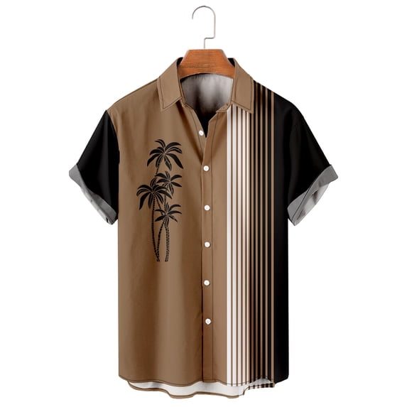 Men's Hawaiian Shirt Printed Hombre Fashion Shirt Casual Beach Shirts Summer T-Shirt Short Sleeve Shirt Top
