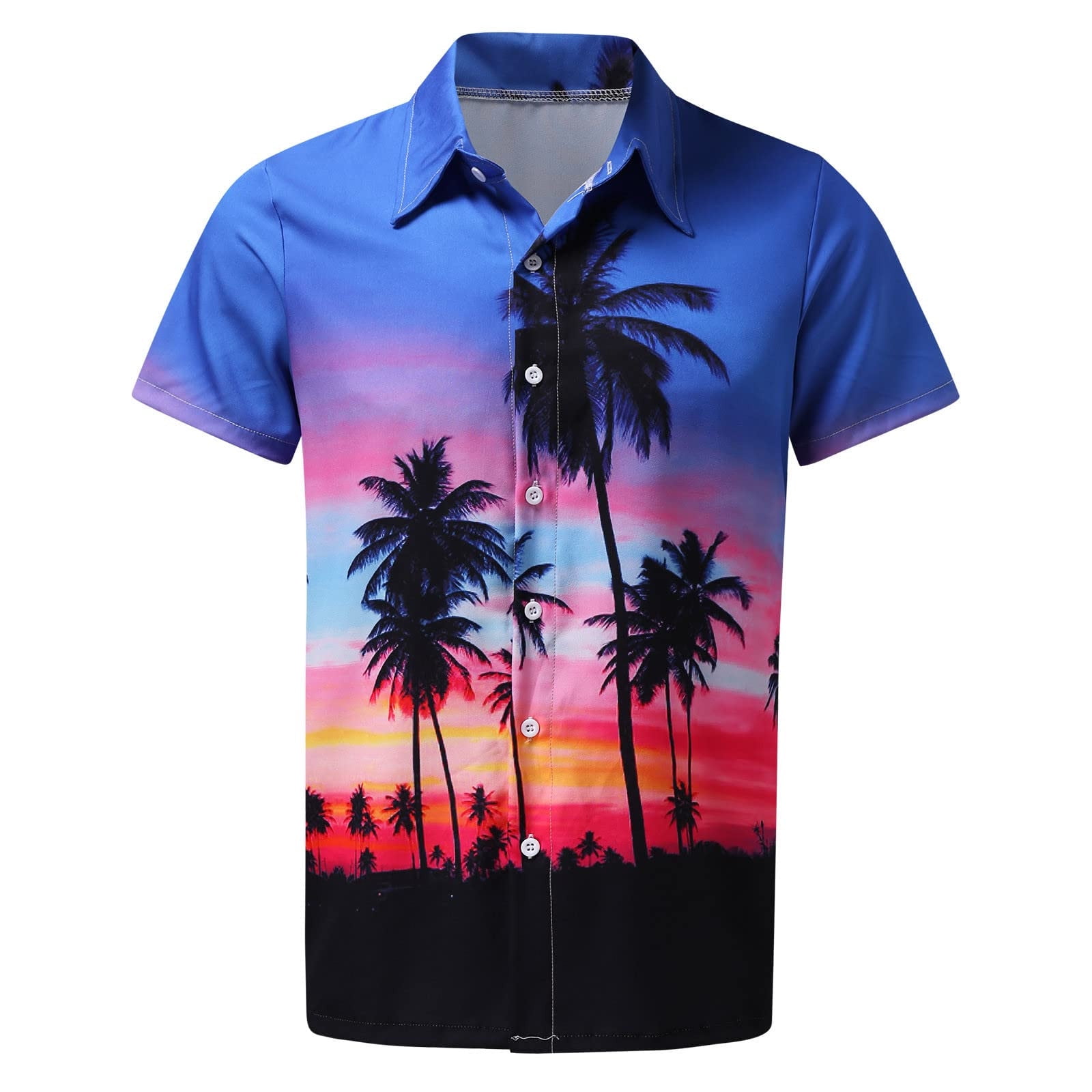 Men's Hawaiian Shirt Quick Dry Tropical Aloha Shirts Short Sleeve ...