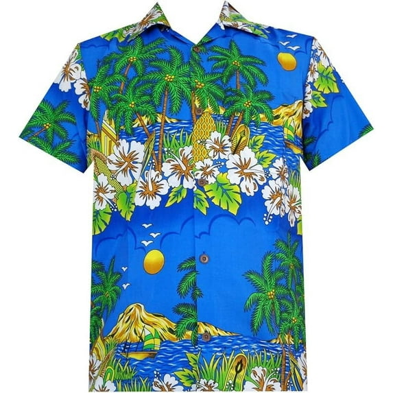 Men's Hawaiian Shirt Short Sleeve Button Down Casual Beach Aloha Shirts