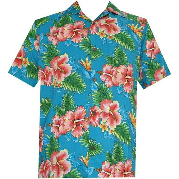 Men's Hawaiian Shirt Short Sleeve Button Down Casual Beach Aloha Shirts