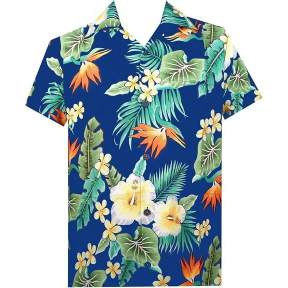 Men's Hawaiian Shirt Short Sleeve Button Down Casual Beach Aloha Shirts