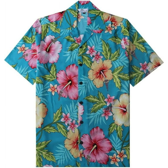 Men's Hawaiian Shirt Short Sleeve Button Down Casual Beach Aloha Shirts