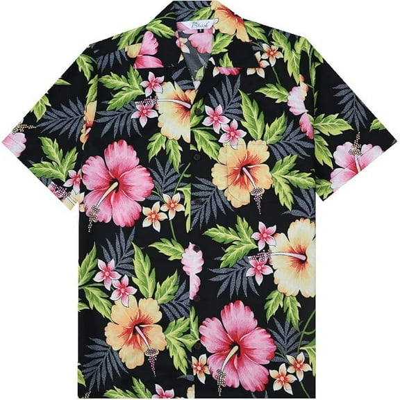 Men's Hawaiian Shirt Short Sleeve Button Down Casual Beach Aloha Shirts