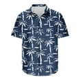 thumbnail image 1 of Men's Hawaiian Shirt Short Sleeve Tropical Vacation Button Down Summer Tropical Beach Floral Palm Shirts Hawaii Party S-5XL, 1 of 4