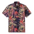 thumbnail image 1 of Men's Hawaiian Shirt Summer Night Print Cotton Button-down Short Sleeve Aloha Shirt, 1 of 8