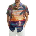 thumbnail image 1 of Men's Hawaiian Shirt Summer Short Sleeve Button Wrinkle Free Casual Loose Fit Summer Beach Shirts, 1 of 4