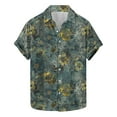 thumbnail image 1 of ZQUUVOU Men's Hawaiian Shirt With Mature Floral Pattern Short Sleeve Resort Casual Beachwear Collar Summer Beach Shirts D-Multicolor, 1 of 5