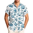 thumbnail image 1 of Men's Hawaiian Shirts Button Down Collared Short Sleeve Blouse Tropical Casual Summer Vacation Beach Outfits, 1 of 5