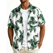 Mens Hawaiian Shirts Button Down Short Sleeve Tropical Print Casual Summer Beach Vacation Aloha Shirt,Sizes XS-XL