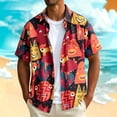 thumbnail image 1 of Men's Hawaiian Shirts Button Down Short Sleeve Tropical Print Casual Summer Beach Vacation Aloha Shirt,Sizes XS-XL, 1 of 5