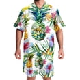 thumbnail image 1 of Men's Hawaiian Short Set, Mens 2 Piece Outfits, Mens Beach Outfit, Pineapple Palm Leaf Flower Hawaii Tropical, Men's Shirt and Short Sets, 1 of 6