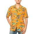 thumbnail image 1 of Men's Hawaiian Short Sleeve Shirt (HW09 Orange, 4XL), 1 of 3