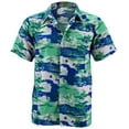 thumbnail image 1 of Men's Hawaiian Tropical Luau Aloha Beach Party Button Up Casual Dress Shirt (Pistachio Green, S), 1 of 4