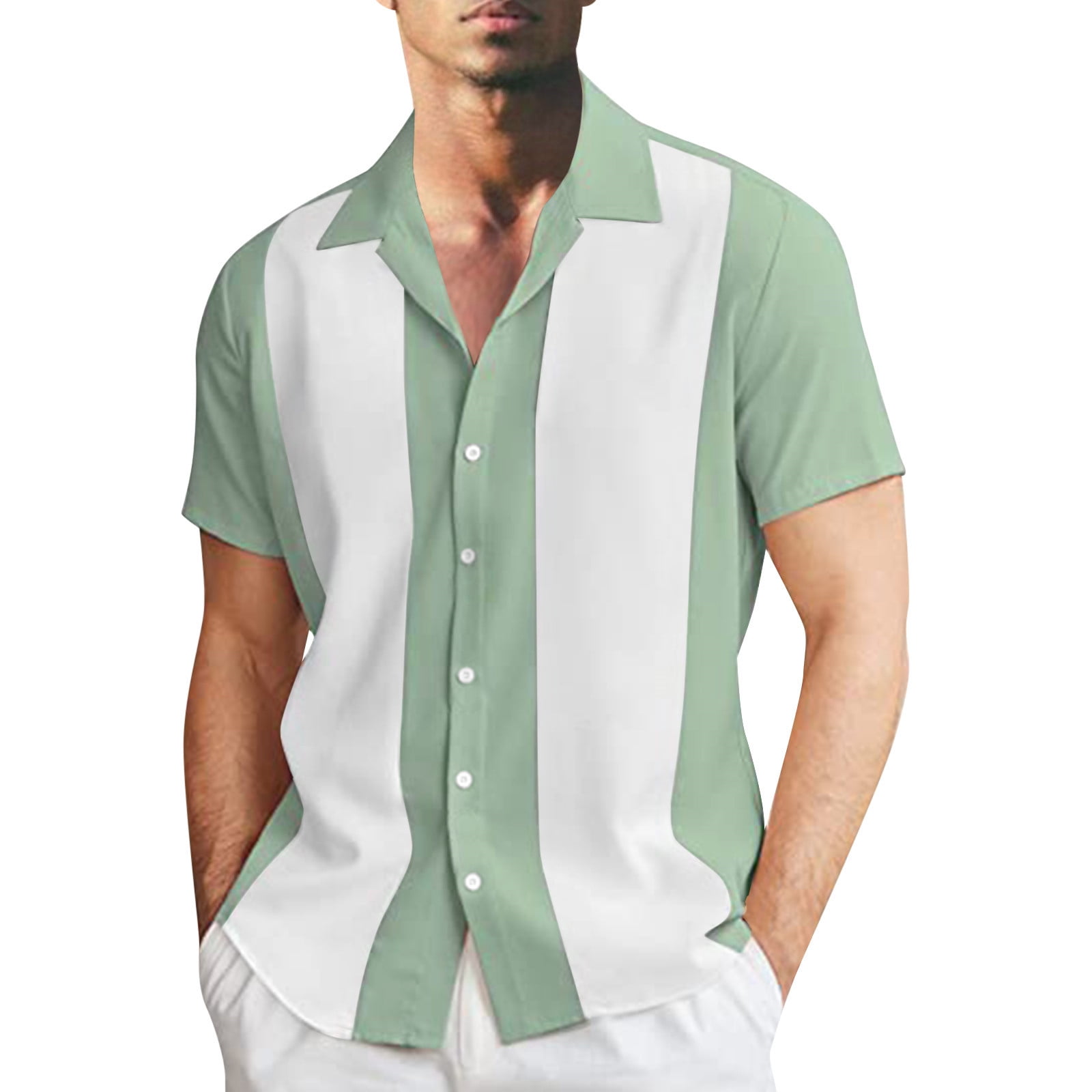 Men's Hawaiian Tropical Luau Aloha Beach Party Button Up Casual Dress ...