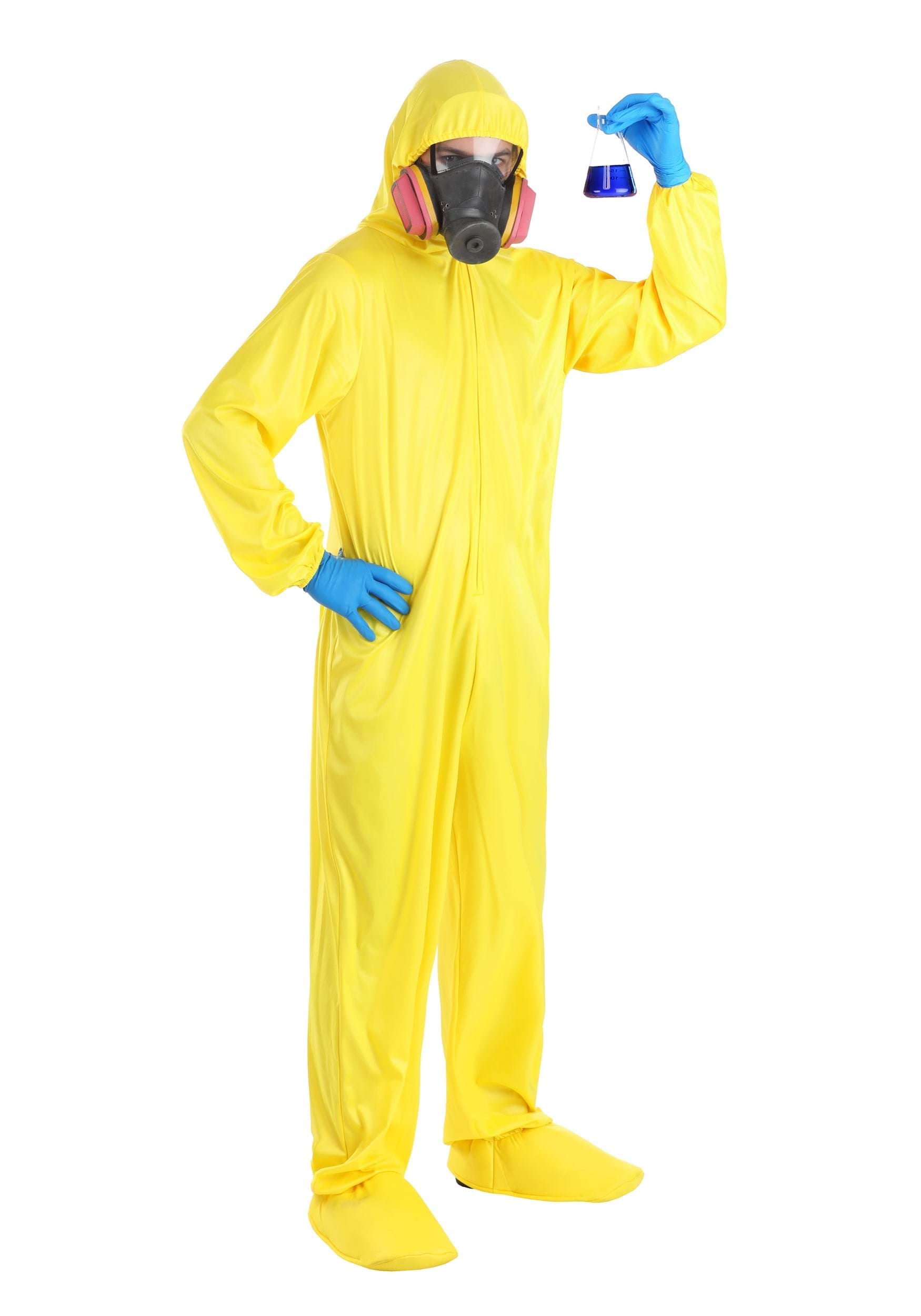 Breaking Bad Costume Adult Yellow Hazmat Jumpsuit Mask