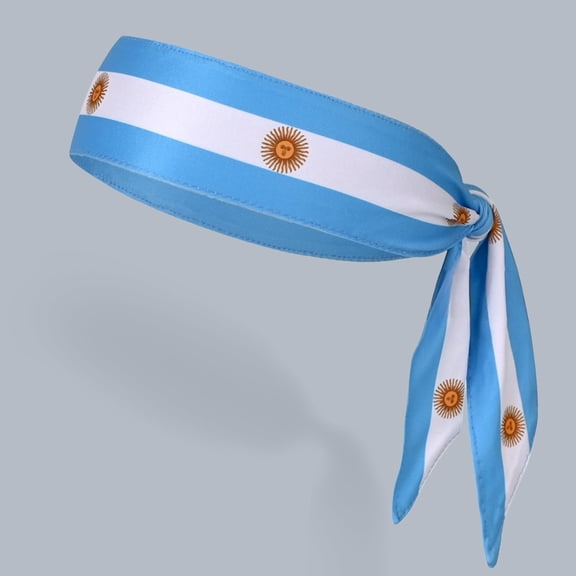 Men's Headband Different National Flag Headband World Cup Cheering Casual Sweat-absorbing Headband Tennis Tie Patriotic Sweatbands Elastic Sports Sweatband Hair Ties Game Day Accessory 1PC