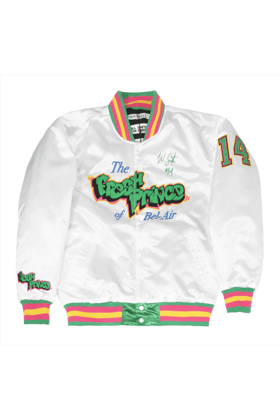 Men's Headgear Classics White The Fresh Prince of Bel Air Jersey Satin Jacket - 3XL