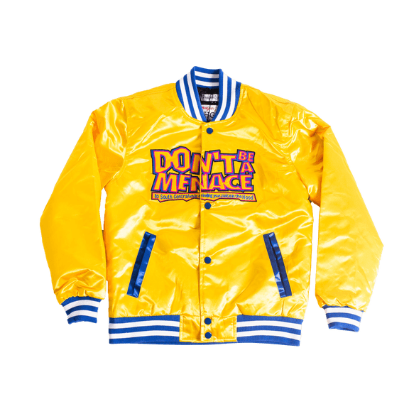 Men's Headgear Classics Yellow Don't Be A Menace Loc Dog Satin Jacket - XL