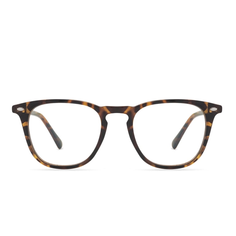 DIFF Round Blue Light Blocking Glasses in Tortoiseshell Jade Cat Eye Glasses | Cream Tortoise & Blue Light  main image 2