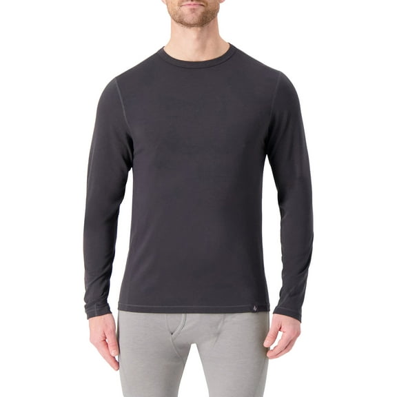 Men's Heat Holders Ceramic Infused Warm Baselayer Top Color: Charcoal Size: MEDIUM/REG