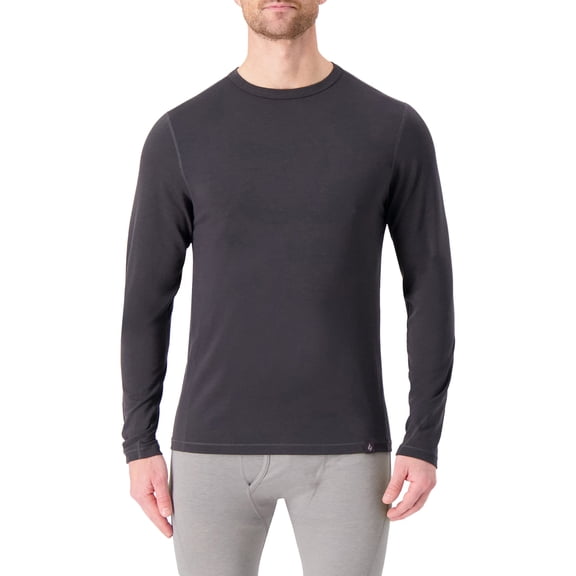 Men's Heat Holders Ceramic Infused Warm Baselayer Top Color: Charcoal Size: SMALL M/R
