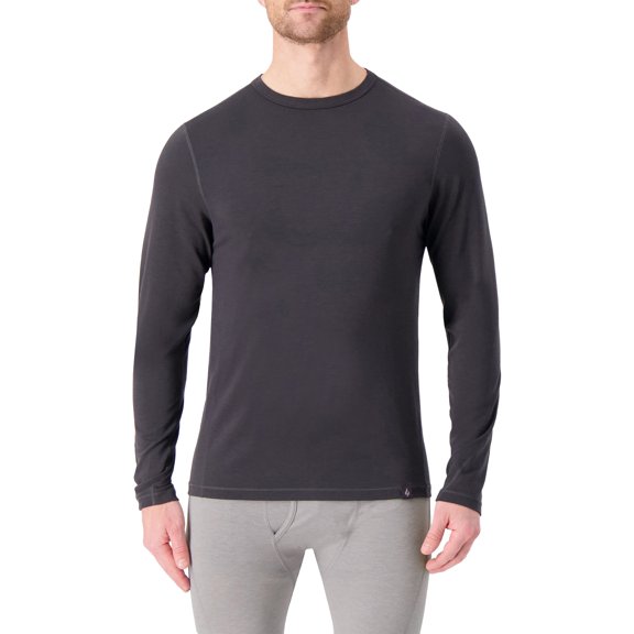 Men's Heat Holders Ceramic Infused Warm Baselayer Top Color: Charcoal Size: X LRGE M/R