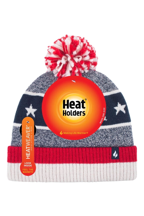 Men's Heat Holders Heatweaver Lined Patriotic Hat Color: Usa Red Size: N/A