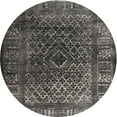 thumbnail image 1 of Ahgly Company Machine Washable Indoor Round Contemporary Grey Gray Area Rugs, 3' Round, 1 of 7