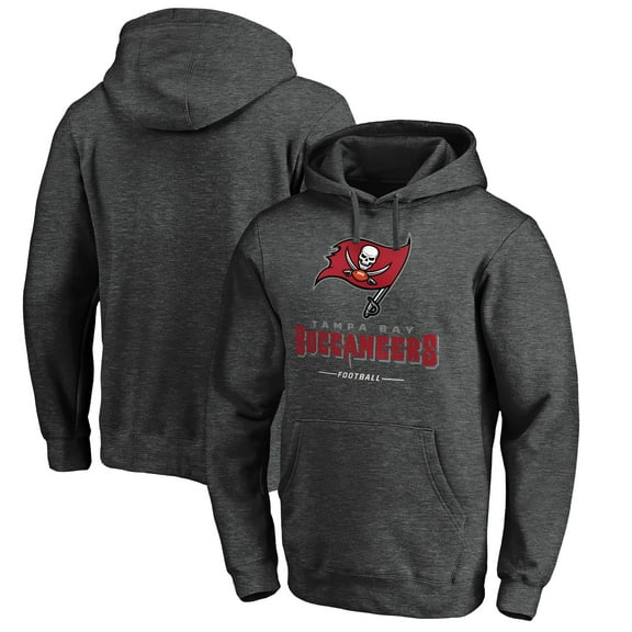 Men's Heather Charcoal Tampa Bay Buccaneers Team Lockup Pullover Hoodie