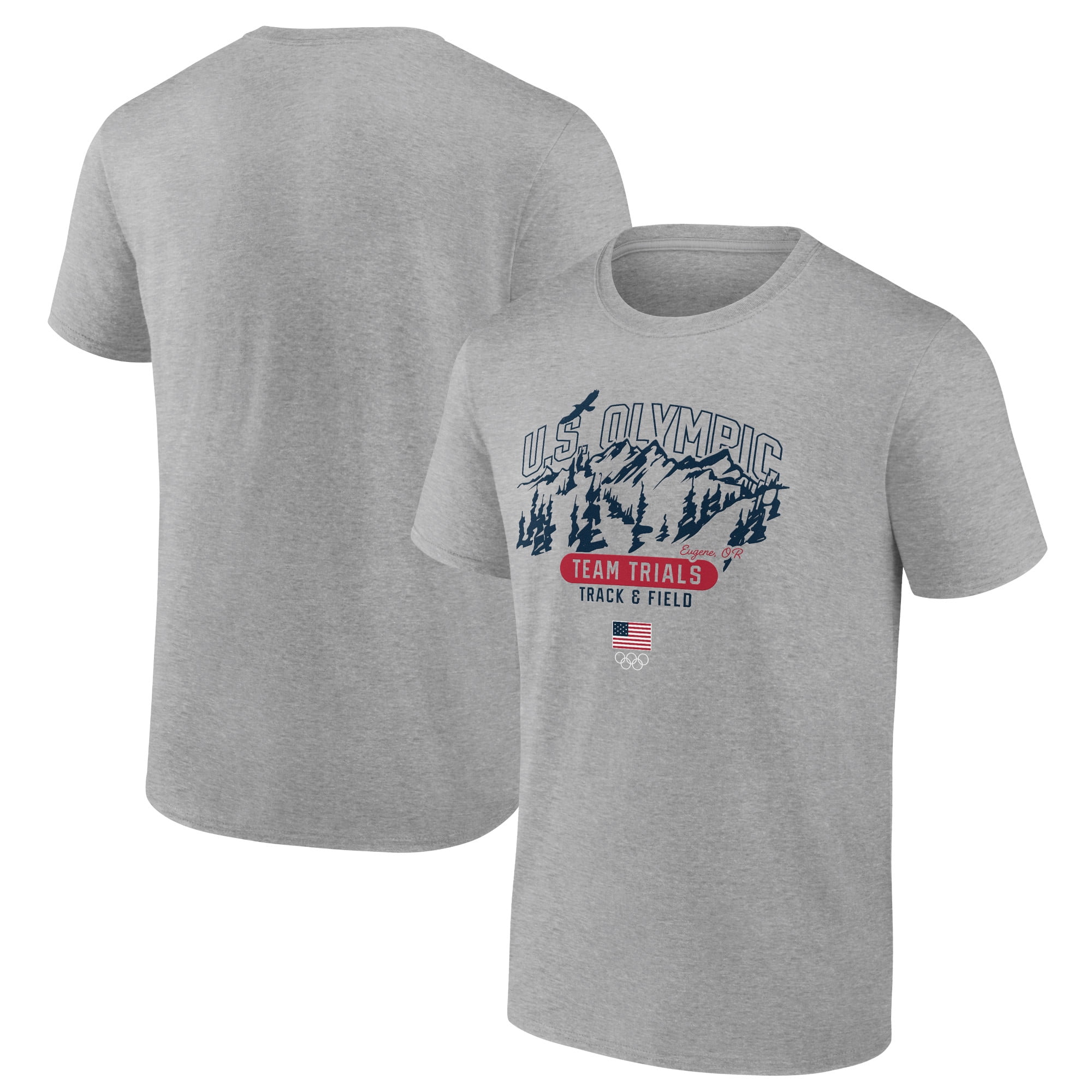Men's Heather Gray 2024 U.S. Olympic Track & Field Team Trials Eugene Trails T-Shirt