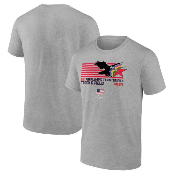 Men's Heather Gray 2024 US Paralympic Track & Field Trials Distance Flight T-shirt