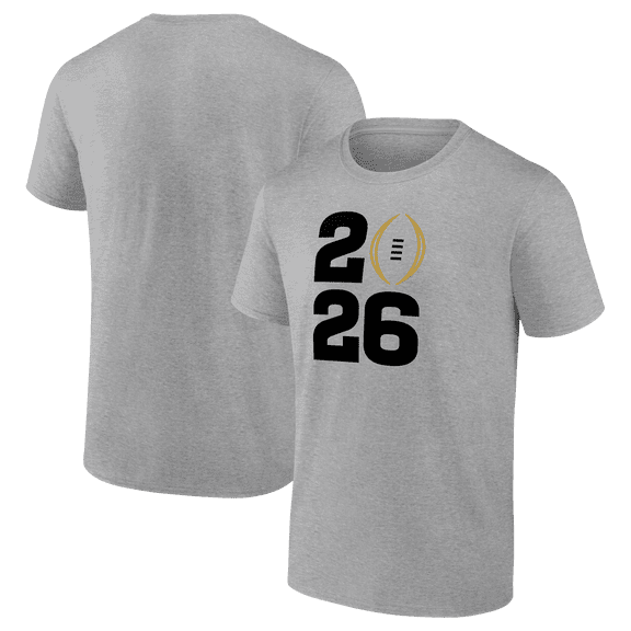 Men's Heather Gray 2025-26 College Football Playoff Event Logo T-Shirt