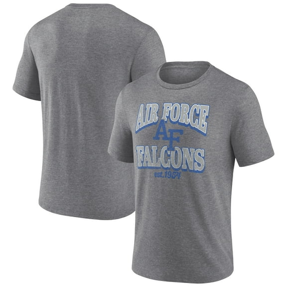 Men's Heather Gray Air Force Falcons Vintage Stack Tri-Blend T-Shirt