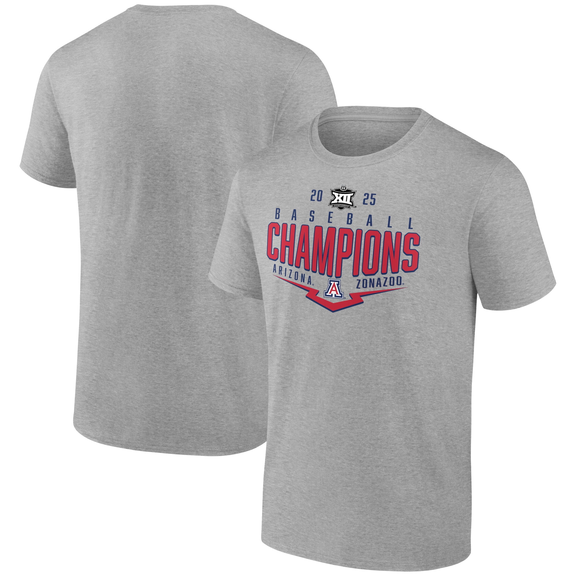 Men's Heather Gray Arizona Wildcats 2025 Big 12 Baseball