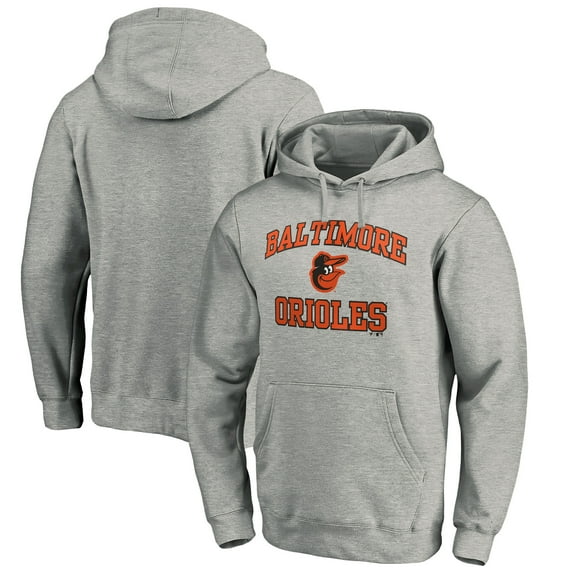 Men's Heather Gray Baltimore Orioles Heart & Soul Pullover Hoodie