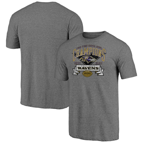 Men's  Heather Gray Baltimore Ravens Hot Route Tri-Blend T-Shirt