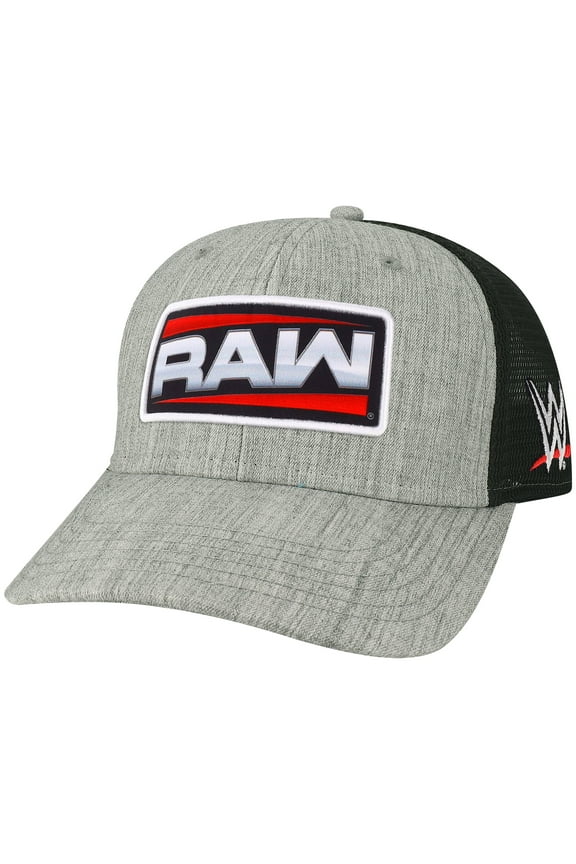 Men's  Heather Gray/Black RAW Melange Mid-Pro Trucker Snapback Hat