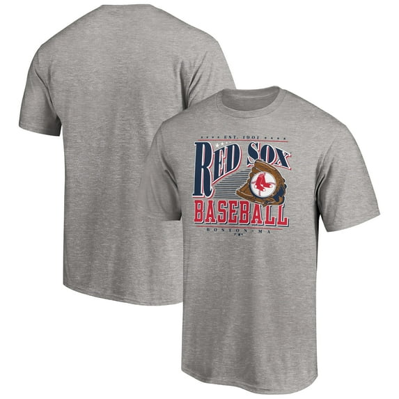 Men's Heather Gray Boston Red Sox Cooperstown Collection Winning Time T-Shirt