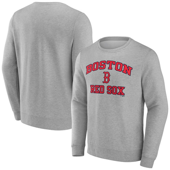 Men's Heather Gray Boston Red Sox Heart & Soul Pullover Sweatshirt