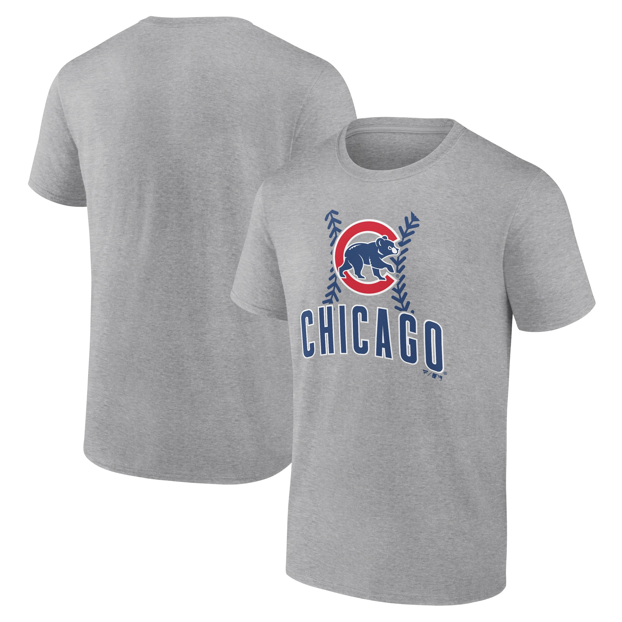 Men's Heather Gray Chicago Cubs Fastball T-Shirt