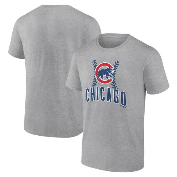 Men's Heather Gray Chicago Cubs Fastball T-Shirt