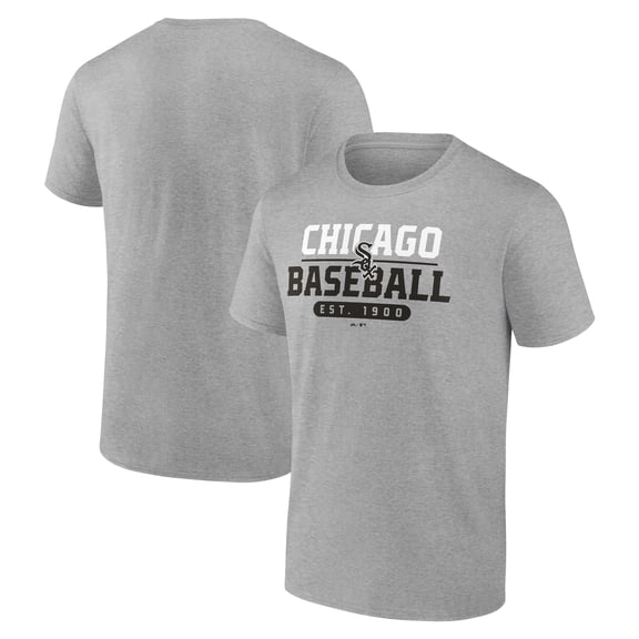 Chicago White Sox Men's Heather Gray Zero In Cotton T-Shirt, Up to Size 3XL