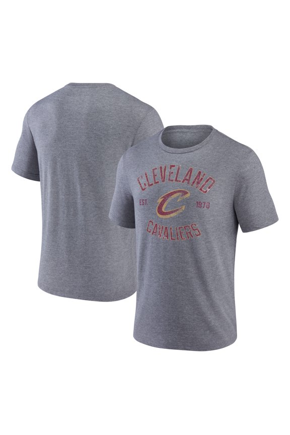 Men's Heather Gray Cleveland Cavaliers Heritage Tri-Blend T-Shirt
